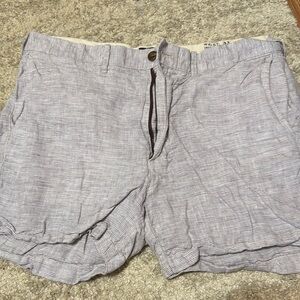 Men's Gray Striped Shorts